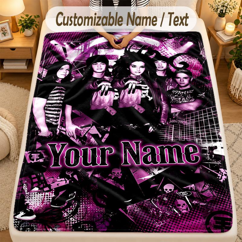 Flannel BlanketTokio Hotel Custom Name Text Personalized Soft Warm Throw Blanket Home Decor Gift