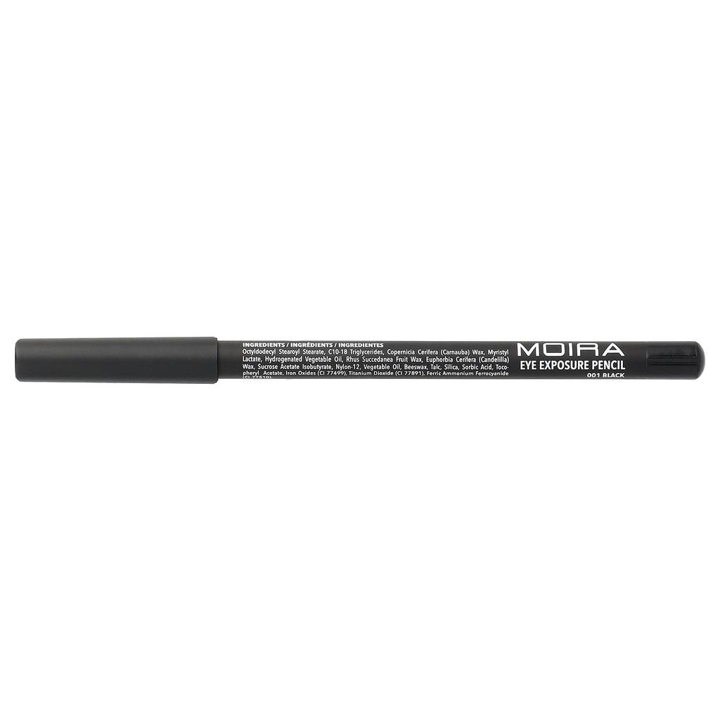 Moira Beauty Eye Exposure Pencil, 001 Black, 1.1g (0.04oz)