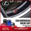 EAV3 2026 Hot Interior Stickers 4Pcs Car Logo Tire Valve Cap Wheel Air Stems Cover Accessories For Lexus LS LC IS350 ES300 GS350 CT20