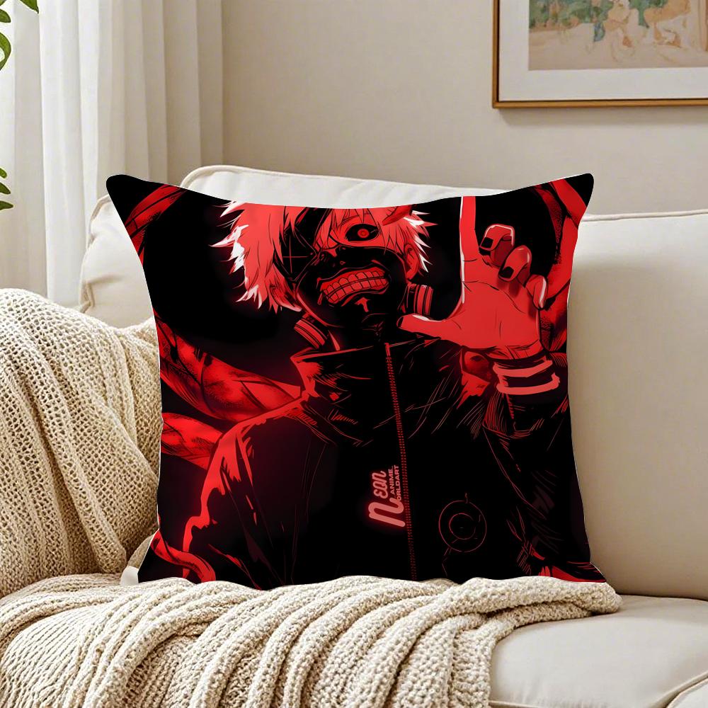 Anime Psychological TTokyo GGhoul Cushion Cover Pillowcase Antidustmite living Room Sofa Decor Cushion Room