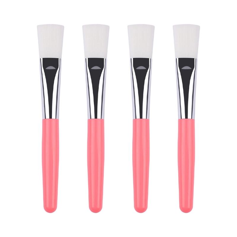 4PCS Travel Friendly Makeup Brushes Soft Synthetic Fibers Professional Cosmetic Tools Compactly Mask Applicators