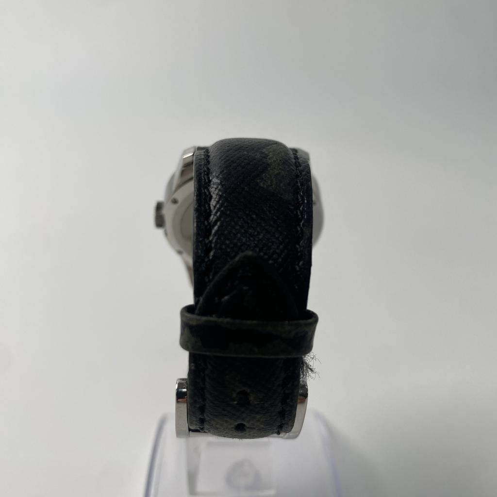 Gebrauchte BVLGARIUhren schwarz/Silber Edelstahl/Leder Herren