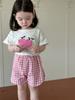 Toddler Cute T-shirts+Shorts Baby Girls Summer New Clothes Casual Two Pieces Suits Infantil Trendy Simple Thin Soft Tees Outfits