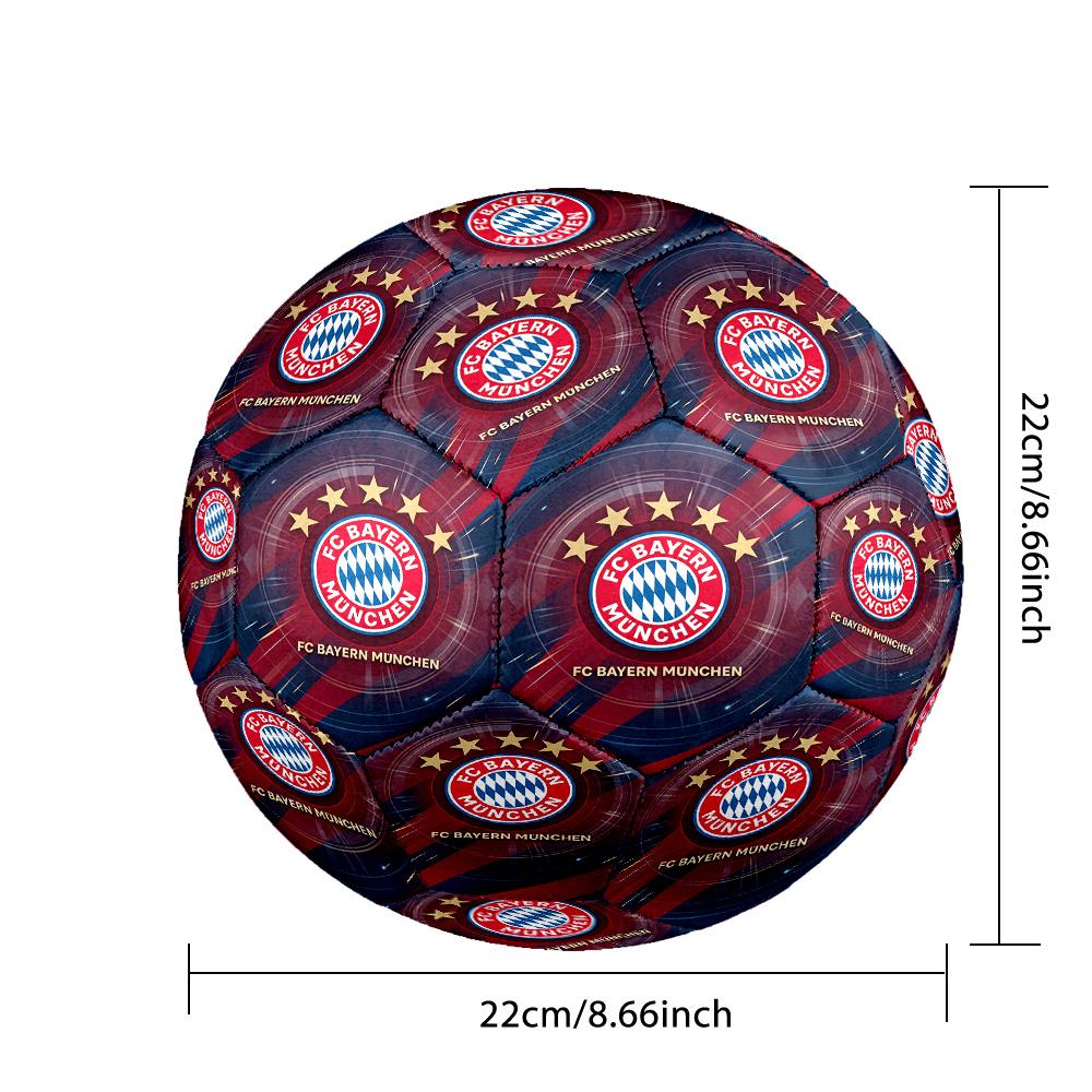 Bayern Monaco Pallone da Calcio Taglia 5 Alta Elasticità Pallone da Calcio Per Competizione All'aperto Allenamento Quotidiano Gioco