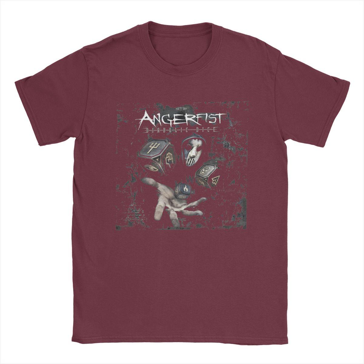 

Мужская футболка Angerfist Vintage Pure Cotton Tees Футболка с коротким рукавом Круглый вырез Одежда для вечеринок XXXXXL бордовый
