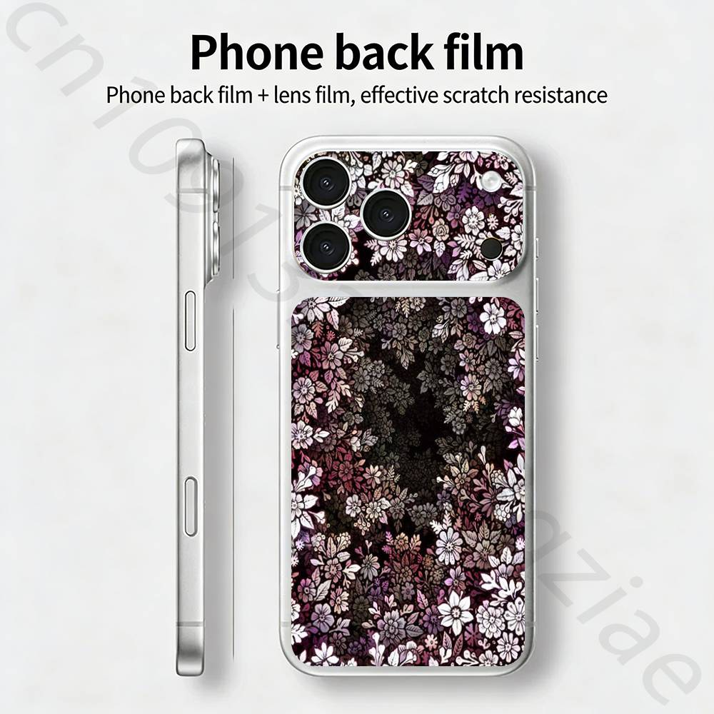 flower TICKET Decal Skin Wrap for iPhone 17 Pro/Pro max Protective Film for Back, Frame, Camera