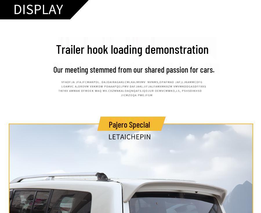 Mitsubishi Pajero V73/V97/V93 Trailer Hook: Reinforced Tow Bar Upgrade