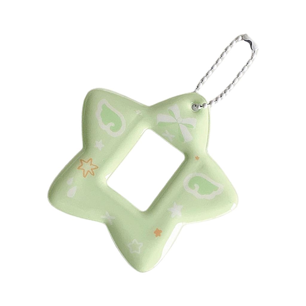 1 Zoll Fotohalter Tragbarer Fotokartenhalter mit Schlüsselanhänger Sternform Fotokartenhülle für Studenten Büroangestellte