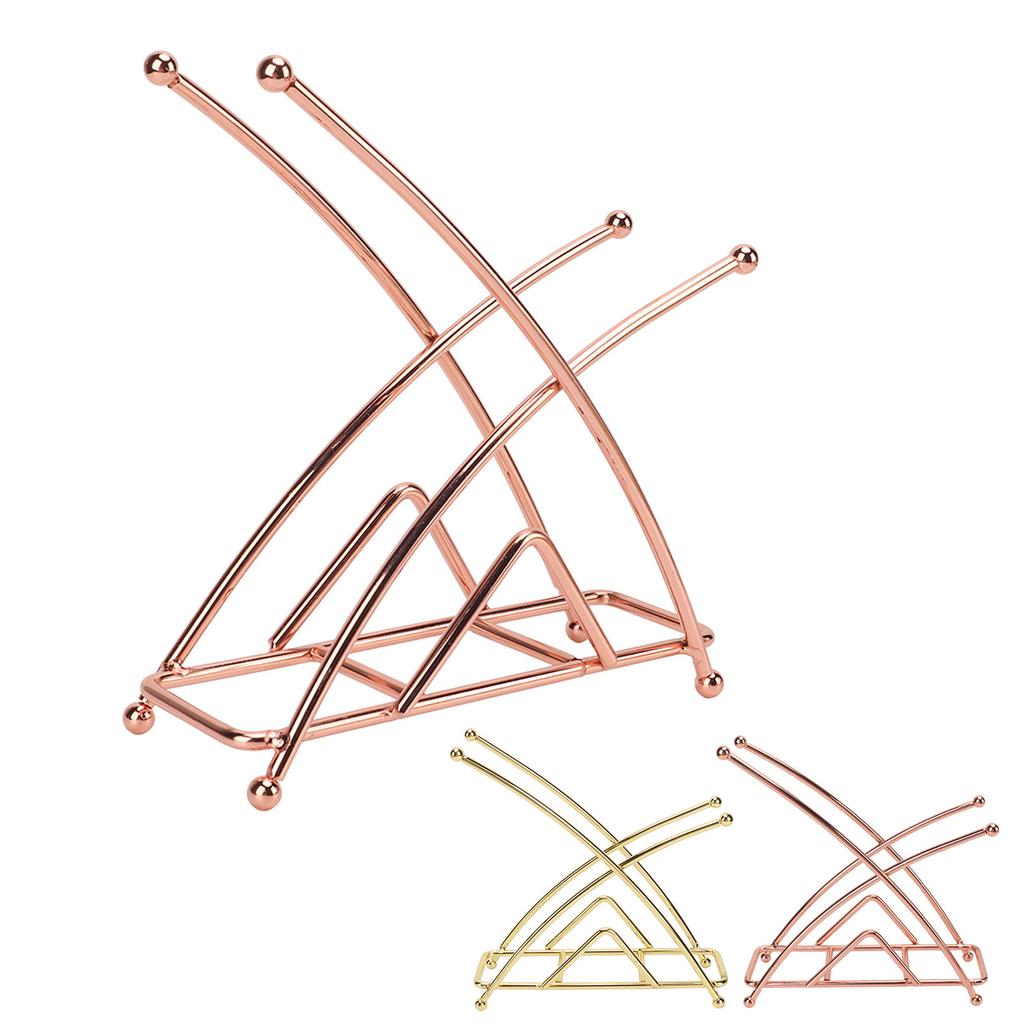 Napkin Holder Fashion Elegant Thickened X Shaped Hotel Table Napkin Holder Wrought Iron Vertical Tis