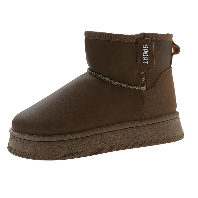 Fashion Women's Boots 2024 Selling New Comfort Platform Winter Ankle Snow Boots Indoor Plush Warm Casual Slip-On Ladies Walking Shoes