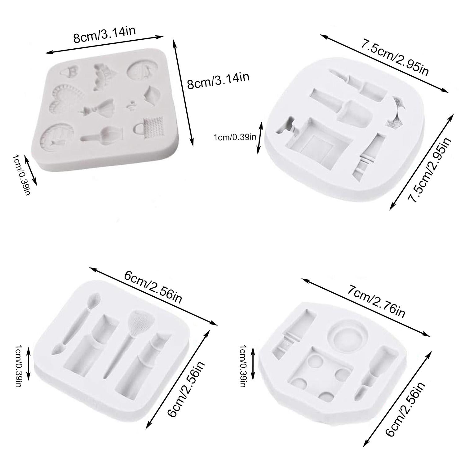 

4 шт. Силиконовые формы для макияжа, Помада, Парфюм, Инструмент для макияжа, Формы для мастики, шоколада, конфет, Формы для торта для сахарной пасты, мыла, смолы