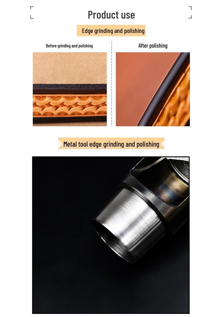 Four-Sided Mirror Polishing Block for Leather, Metal, and Wood Edges