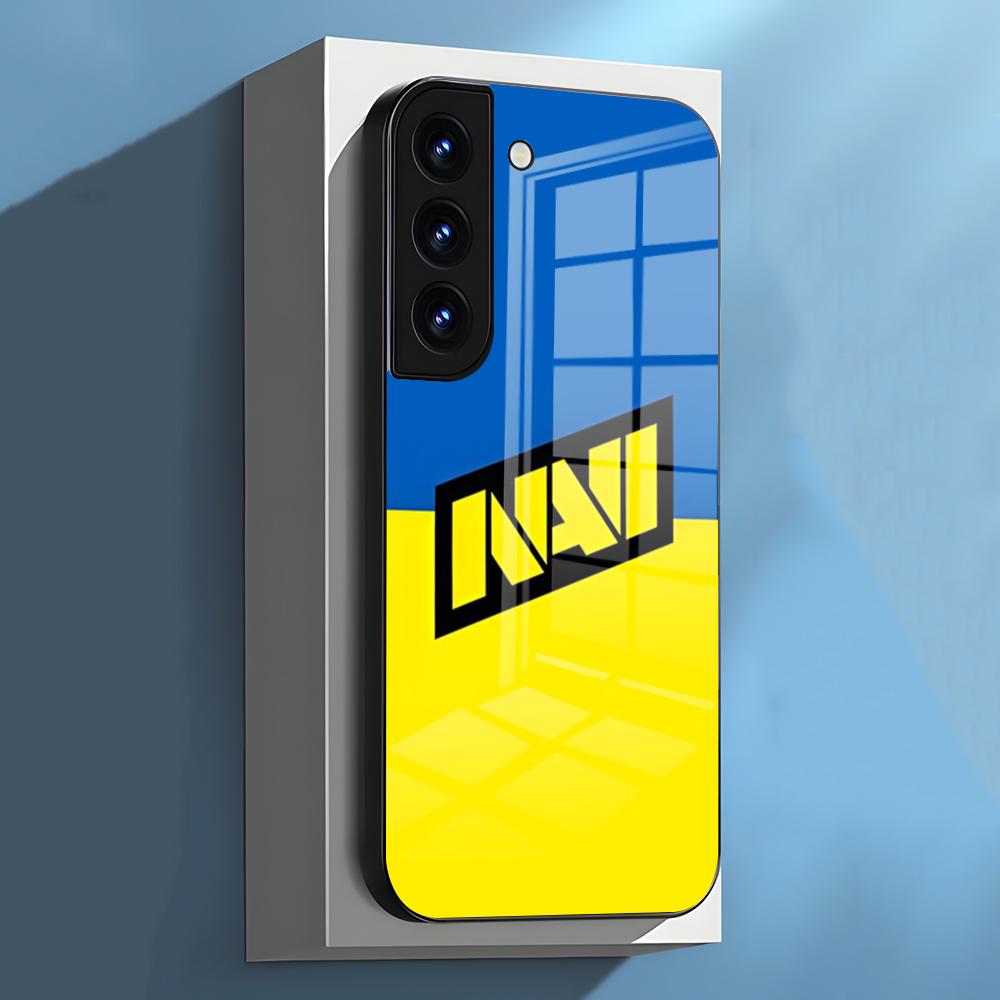

Чехол для телефона Natus Vincere Navi для Samsung S26 S25 S24 FE S23 S22 S21 Plus S20 Ultra Note20Ultra Черная стеклянная крышка Galaxy S21 plus5G