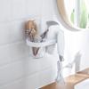 Bathroom Storage Rack with Hairdryer Holder
