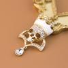 Fashion Women Skull Brooch Gold Color Rhinestone Halloween Jewelry Water Droplet Pendant Hiptop Rock Punk Hell Badge