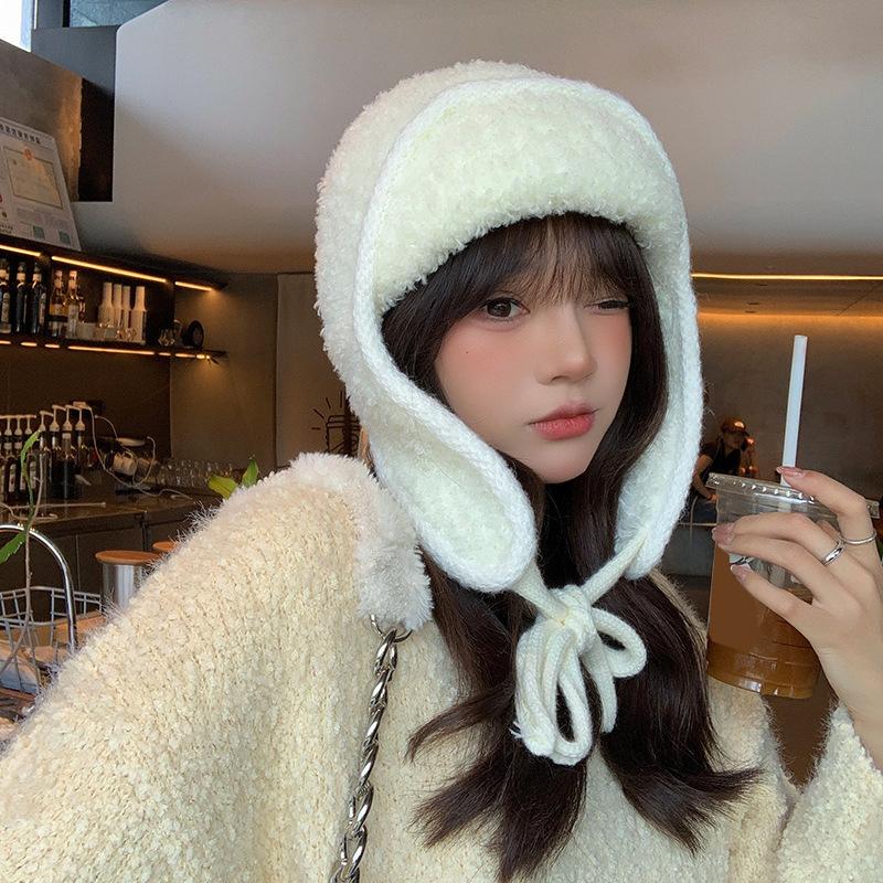 Autumn And Winter Able Ear Protection Warm Lei Feng Hat Ladies All-Match Knitted Wool Hat