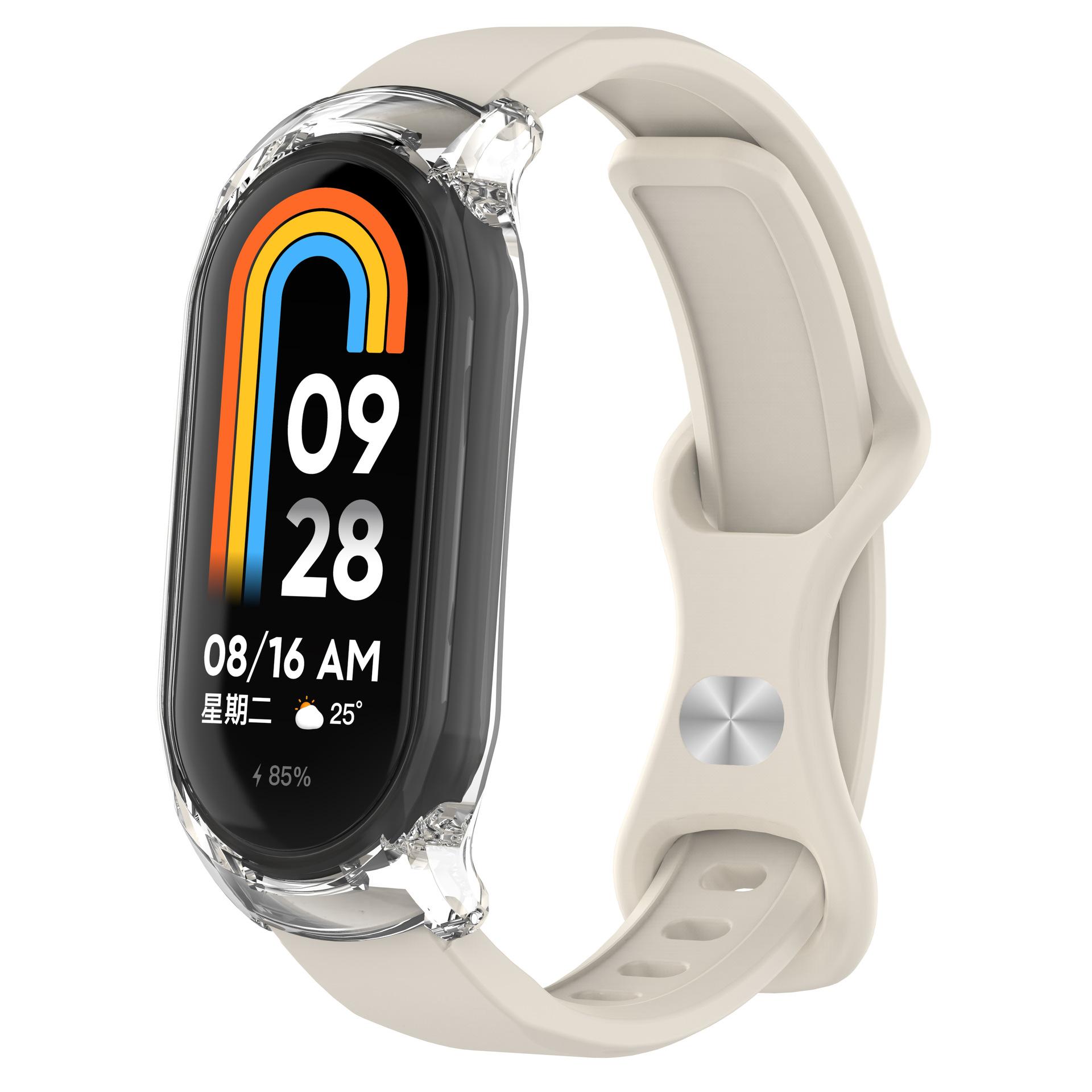 

Case+Silicone strap for Xiaomi Mi Band 9 Sport Rubber Bracelet Wristband pulseira correa for Xiaomi Smart Band 9 NFC Accessories for miband 9