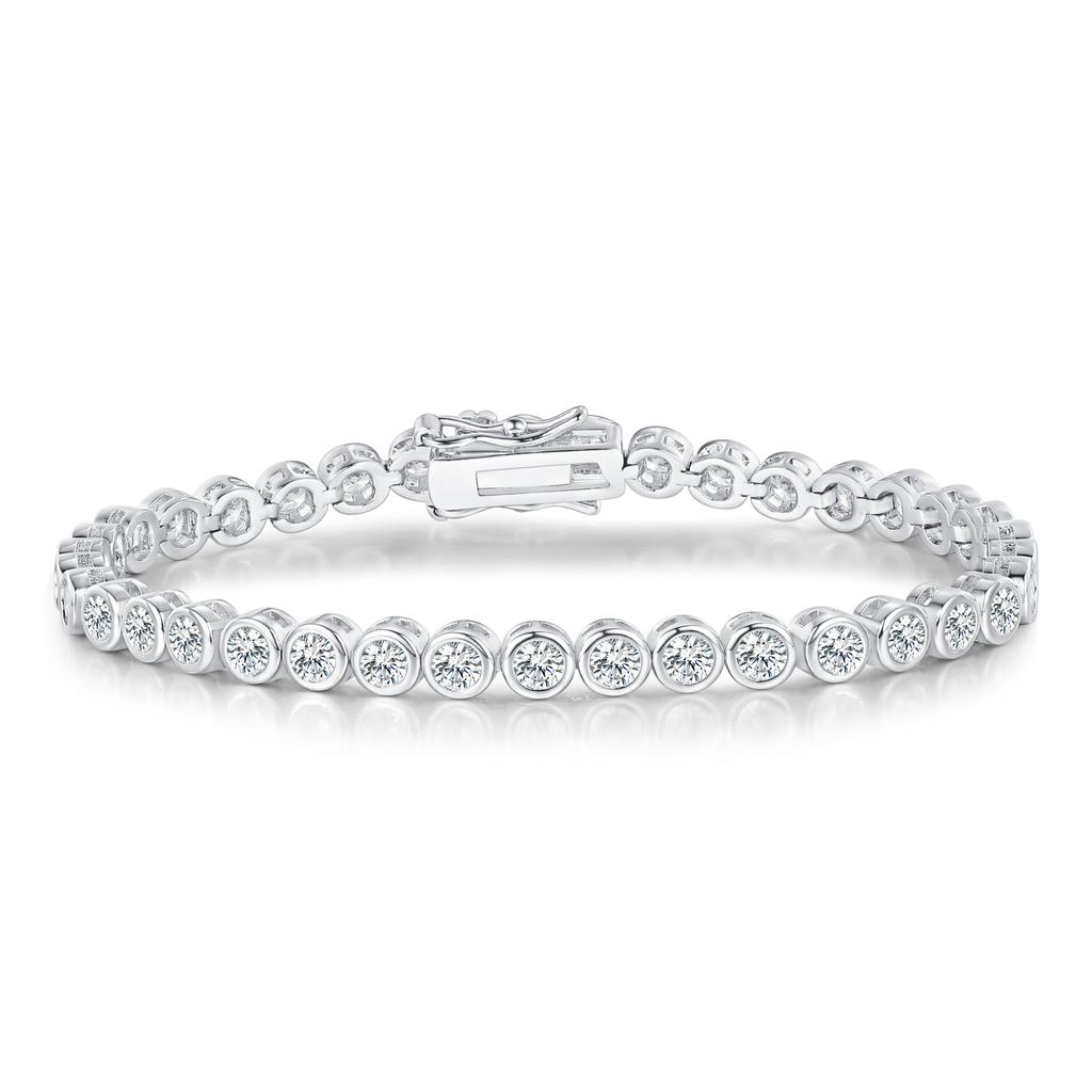 A Copper inlaid zircon bracelet Tennis bracelet Fashion trend, popular fashion design, tide