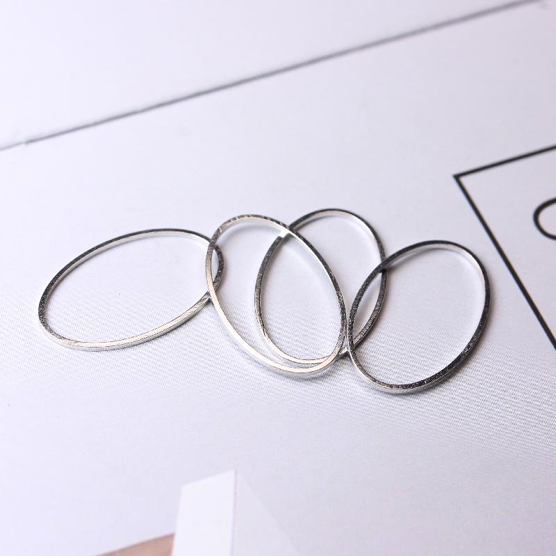 DIY Jewelry Accessories: Geometric Oval and Egg Shape Copper Rings for Earrings 16x26mm (Approx. 1000 pcs/bag)