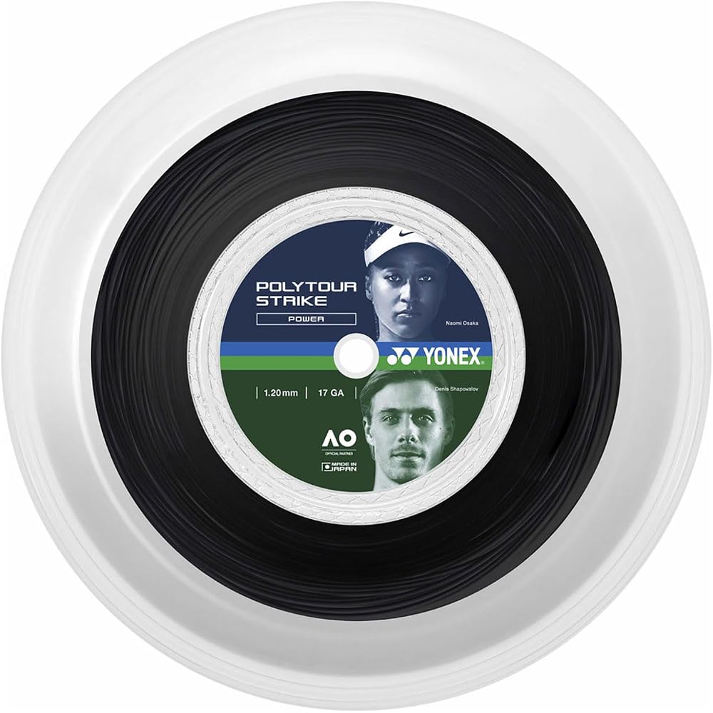 YONEX Poly Tour Strike Tennis String 120 200m Cool Black 1.20mm