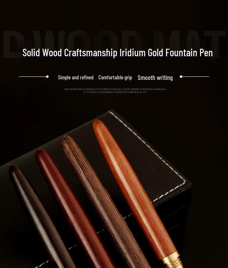 Brass Rosewood Fountain Pen - Custom Engraving Available - Ideal for Office Gifts