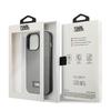 Etui Do iPhone 13 Pro Max Karl Lagerfeld Saffiano Plaque Srebrne