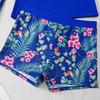 Long-Sleeve European & American Digital Print Conservative Women's Bikini Swimsuit
