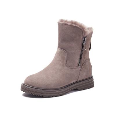 Mode Plus Samt Warme Damen Schneestiefel Fell Hohe Qualität Marke Damen Winter Flache Stiefel Rutschfest Baumwolle Damen Schuhe