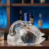 Butelka do ekspozycji whisky, Karafka w kształcie gęsi, Szklane zwierzę 3D, Karafka załamująca światło alkoholu do ekspozycji w barze, Artystyczny dozownik wina, Dom