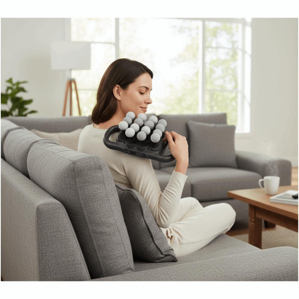 16-Head Deep Tissue Massage Device Electric Neck Shoulder Masajeador  Fitness