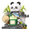 City Tea House Building Blocks Set Mini Bricks Openable Panda Construction Tea Shop Building Toys for Gift for Kids Adults