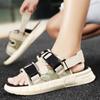 2024Men Sandals Shoes High Quality Breathable Oil Painting  Sandals Man Summer Outdoor Lightweight Beach Sandals One On Slippers