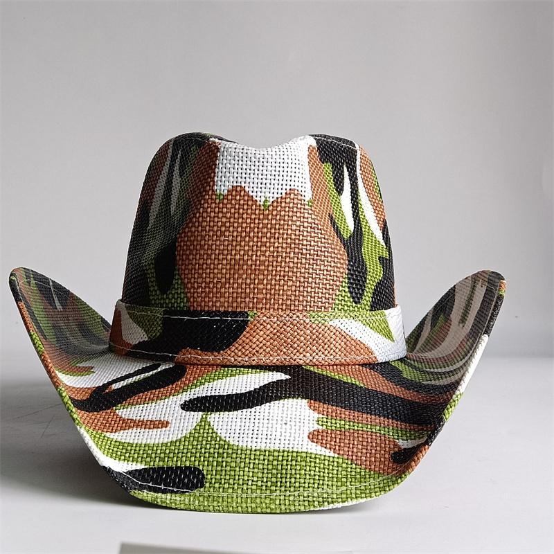 Westlicher Cowboy-Strohhut Bestickter Aufkleber 2026 Niedrigpreis-Ausverkauf Cowboyhut Sonnenhut Frühling/Sommer Breitkrempiger Hut Sombrero