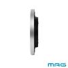 MAG Wanduhr Analog Magmar Leise Schleichende Sekunde Silber W-759SM-Z