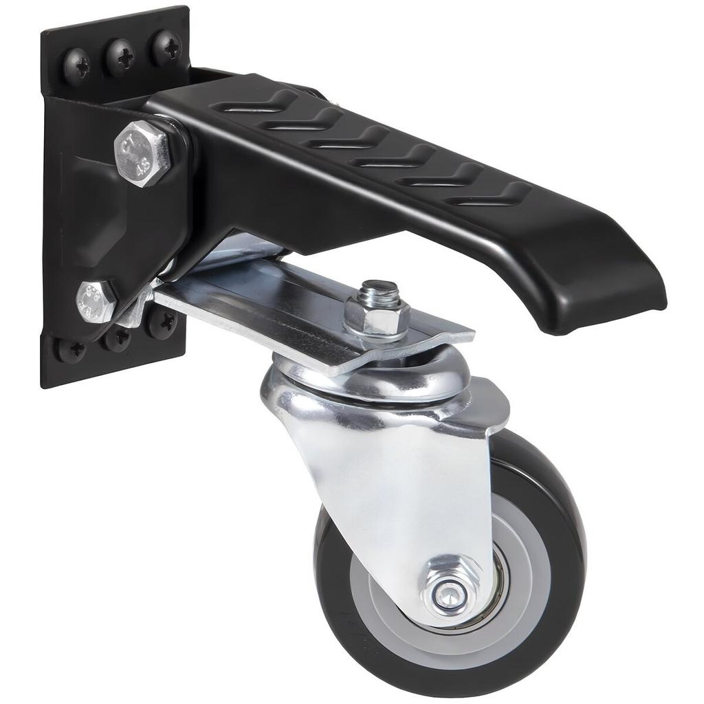 Workbench Caster Wheels, 165 lbs Load Capacity, Set of 4, 2.5" Heavy Duty Retractable Casters, Side Mounted Adjustable Stepdown Wheels with 360°