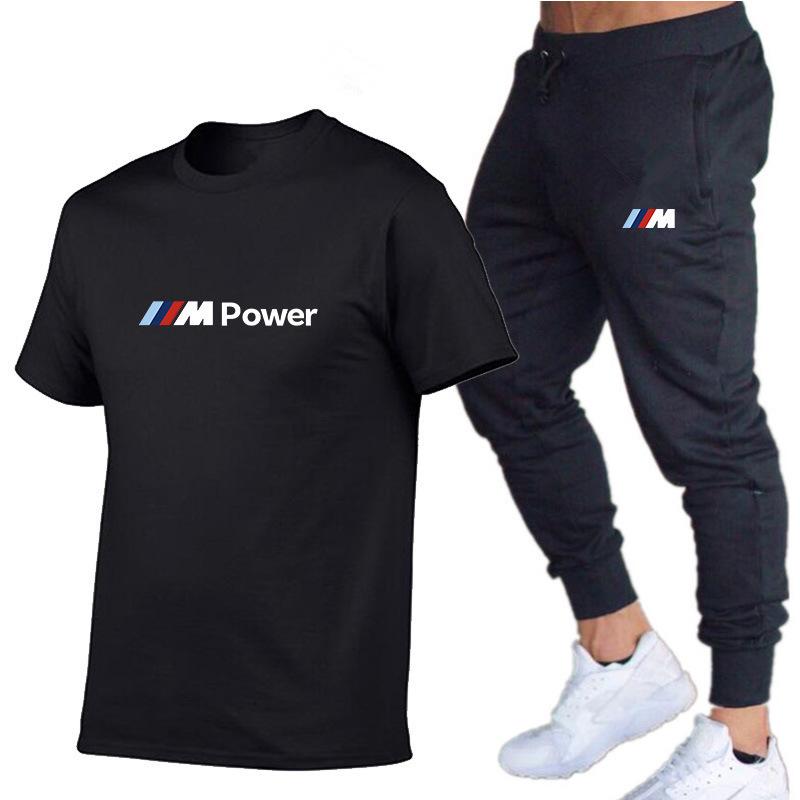 2023 Spring/Summer Cotton Short Sleeve & Long Pants Sports Set - Breathable, Versatile, Customizable