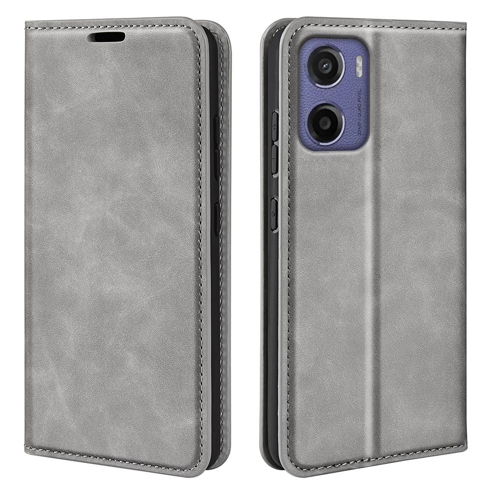 For Motorola Moto E15 4G Case Skin Touch Leather Wallet Phone Cover