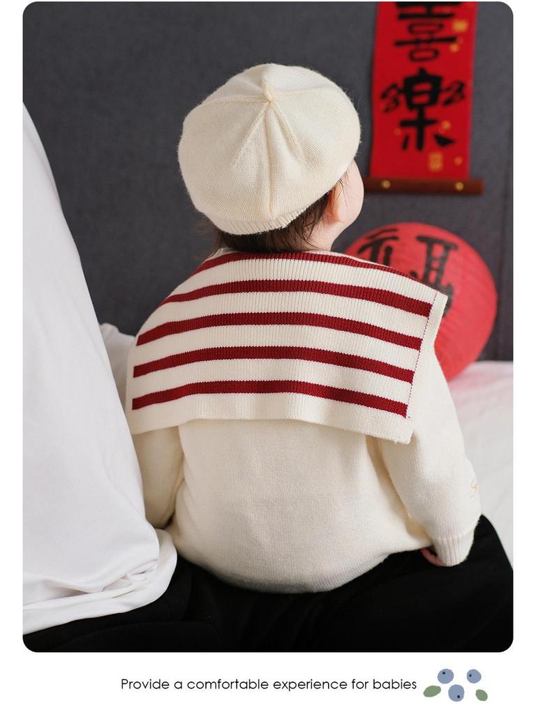 Full Moon Winter Infant Jumpsuit: Cozy 100-Day Outfit for 1-Year-Olds - New Year Visiting and Crawling Clothes for Babies