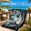 Custom Name Monster High Winter Fantasy Beach Towel Microfiber Beach Towel, Lightweight and Quick-Dry, for Summer Travel, Swimming Pool Gift