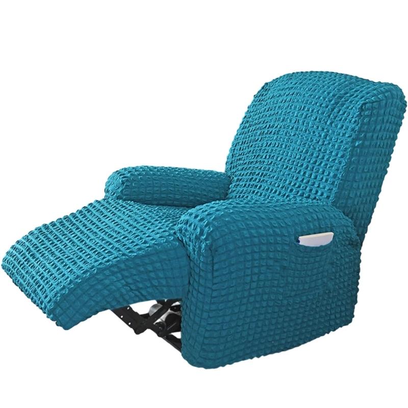 Elegant Elastic Bubble Grid Tub Single Armchair Cover with Armrests, Soft and Comfortable Single Seats Sofa Cover for Relaxation