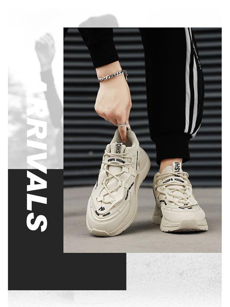 Men's Height-Boosting Leather Shoes: 10cm, 8cm, 6cm Options, Casual Sports, Thick-Soled for Autumn/Winter.