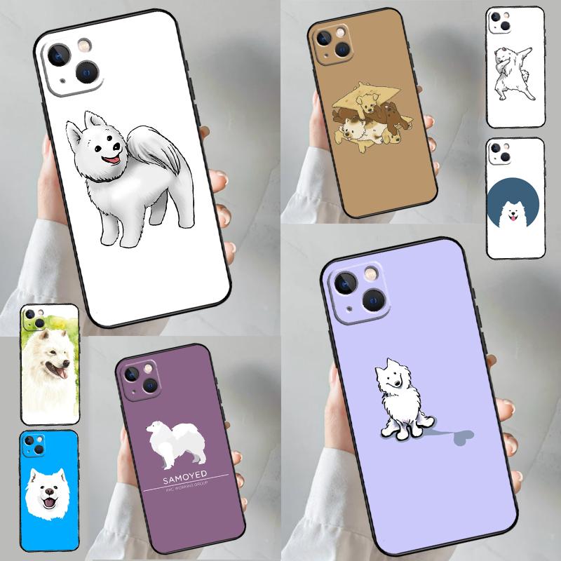 Cartoon Samoyed Dog Phone Case For Samsung Galaxy S25 S26 Ultra S20 S21 S22 S23 S24 Plus S10 S25 FE Back Cover