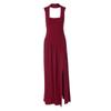 Women Navy Blue Halter Neck Sleeveless Bodycon Maxi Dress with High Slit