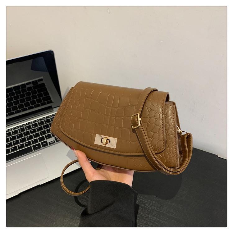 Trendy Urban Minimalist Pu Small Crossbody Shoulder Underarm Bag Women White коричневый