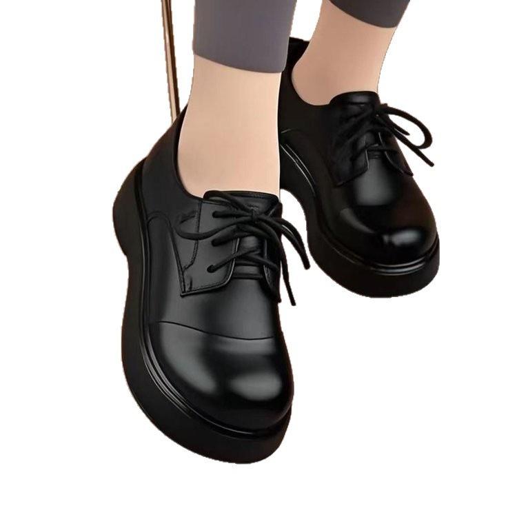 Women's autumn women's shoes small leather shoes platform sole fashion versatile soft sole single shoes women's casual shoes