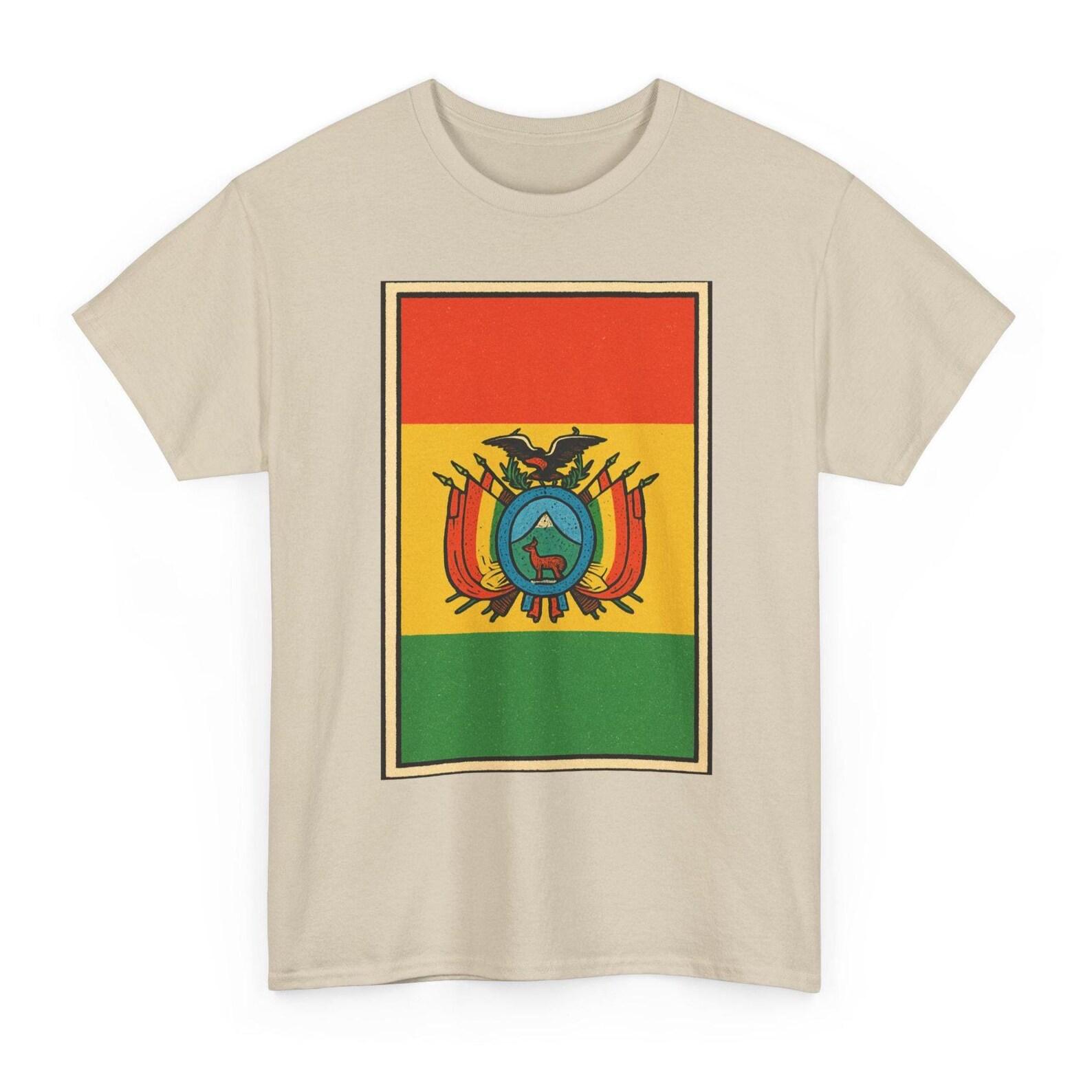 Bolivia Flag T-Shirt | Retro Bolivian Pride Tee | South America Heritage Shirt S
