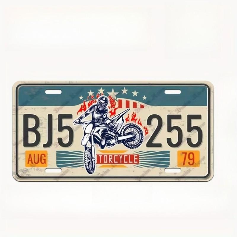 Retro Automobile Tin Signs, Vintage Car Metal Decor 15x30cm