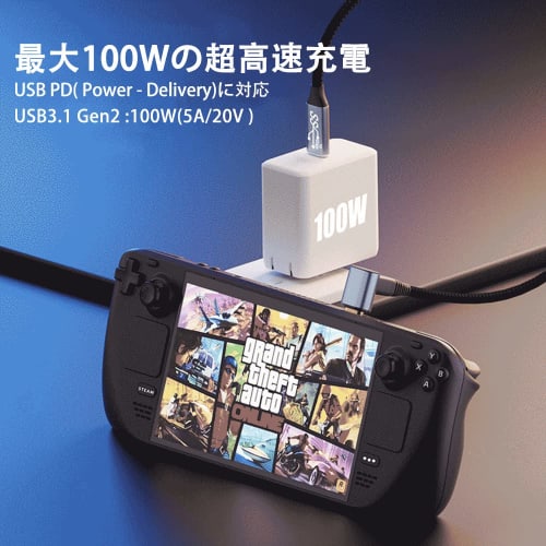 Cablu prelungitor USB tip C Prelungitor tip C în formă de L PD 100W/5A Încărcare rapidă USB3.1 Gen2 (10Gbps) Transfer de date de mare viteză Transmisie video 4K/60HZ