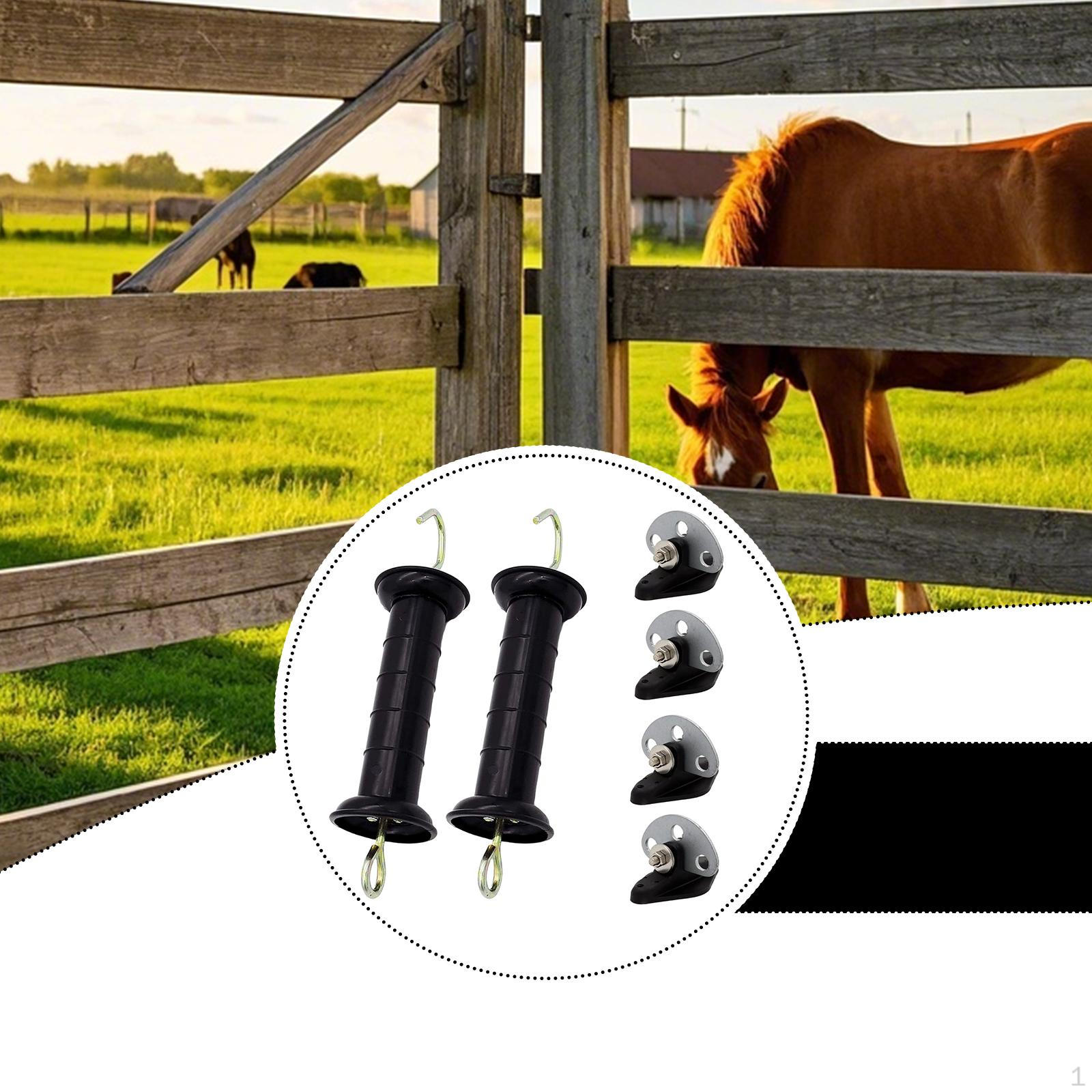 

2x Electric Fence Gate Handle,with Spring,Fencing Internal Spring Hook Insulated Handle for