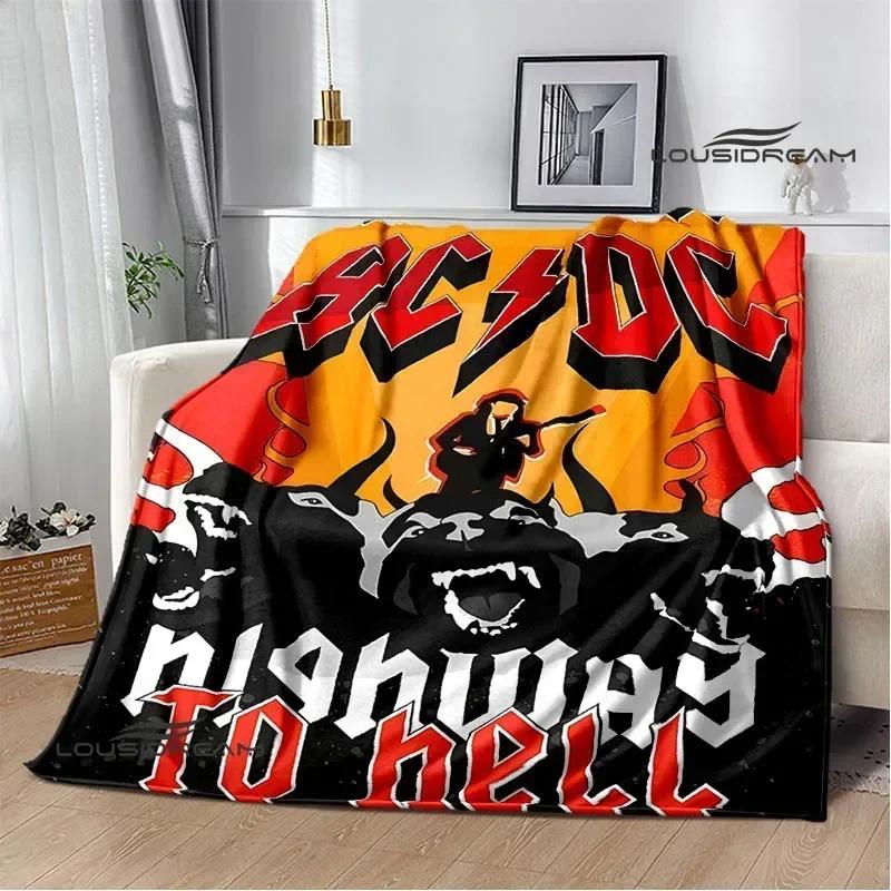 3D Retro Rock band AC/DC printed blanket Picnic blanket Warm Flannel blankets Home bed linings blankets for beds Birthday Gift